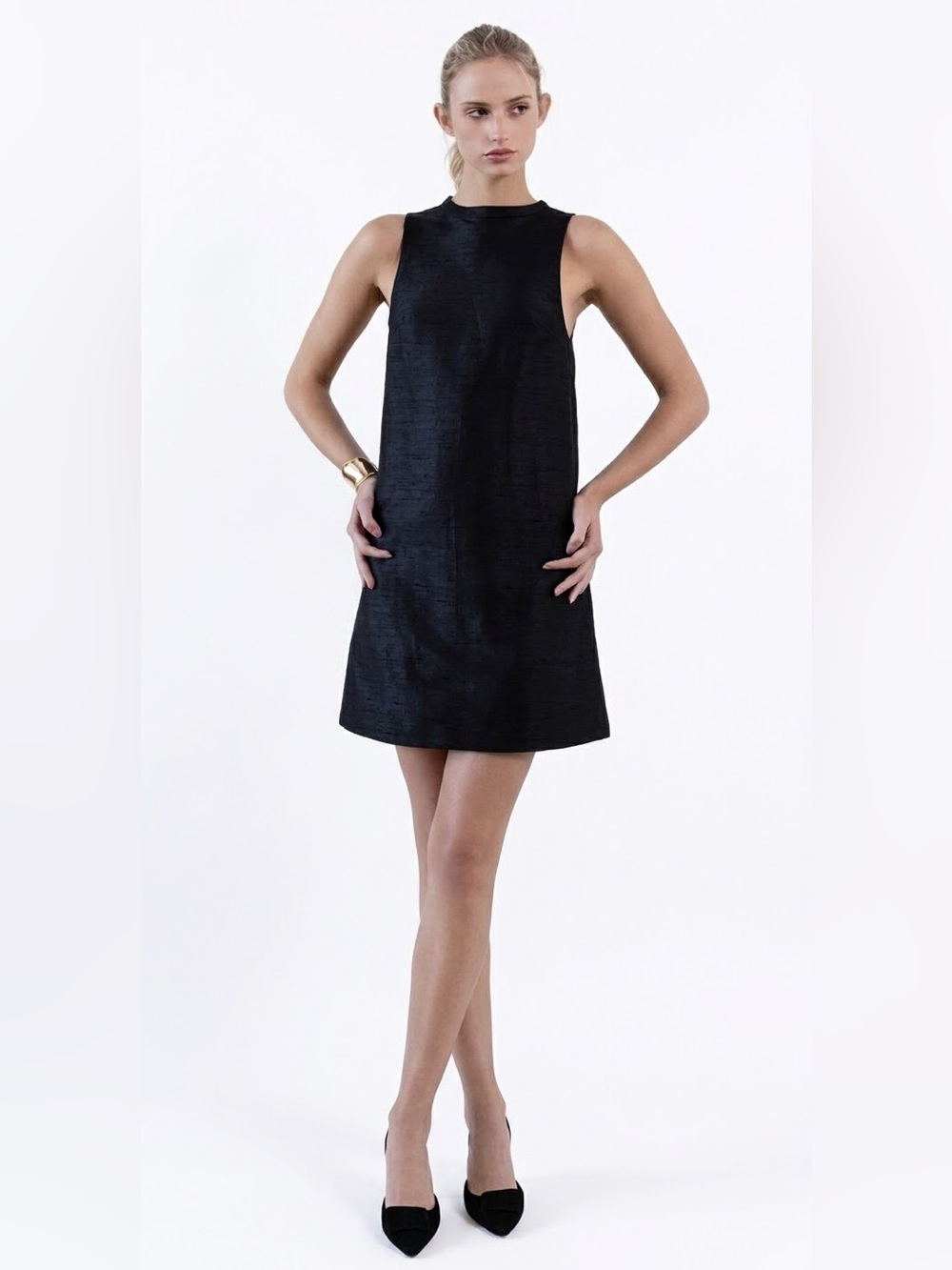 Julia Amory The Nora Dupioni Silk Shift Dress Size Medium